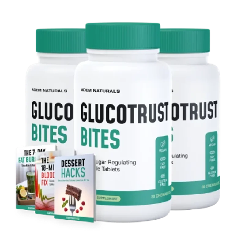 GlucoTrust Bites Blood Sugar Health — 3 Bottle / 90 Day Pack